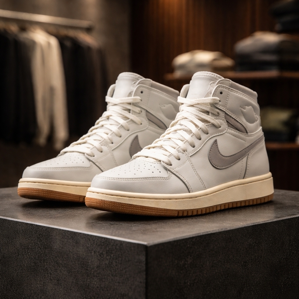 New In Box Jordan 1 Elevate High Tops College Gray Womens 11